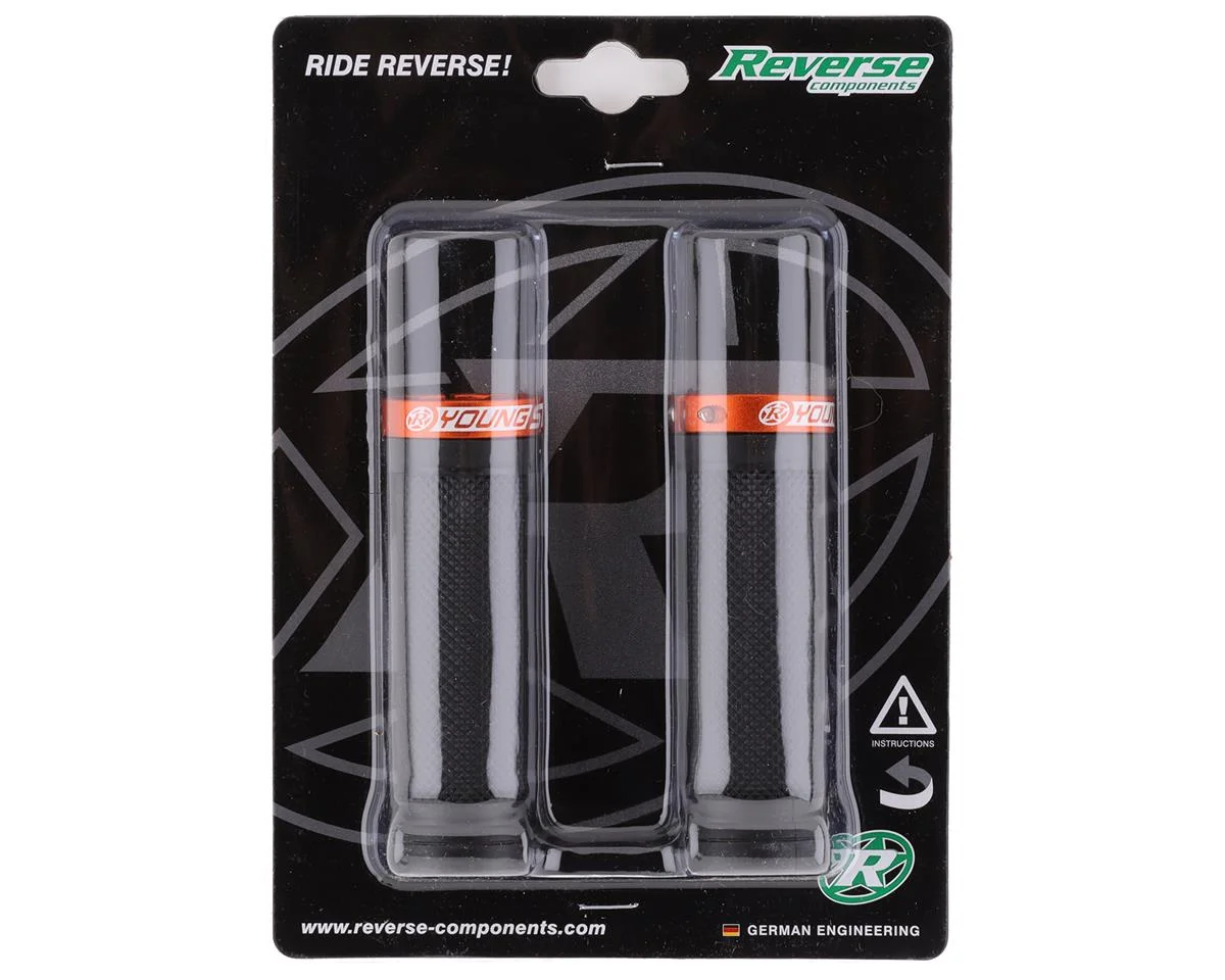 Reverse Components Youngstar Lock-On Grips (Black/Orange) - view 2
